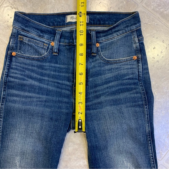Madewell 9” High-Rise Skinny Blue Jeans with Raw Ankle - Picture 7 of 16